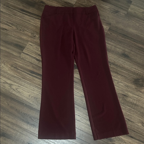 NY&Co 7th Avenue Dress Pants Women’s 14 Tall Burgundy- 36 in inseam - Picture 2 of 5